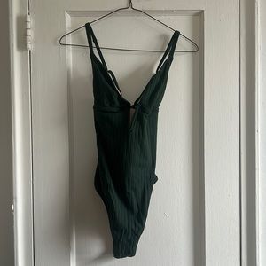 Shade Shore Dark Green Small One Piece Swimsuit